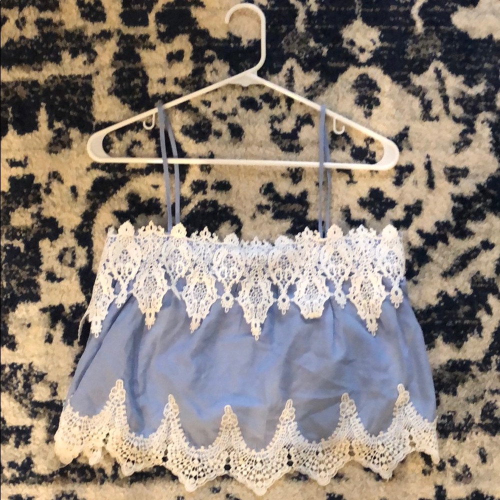 SHEIN lace cropped tank